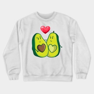 Avocado Love Heart - Cute Vegan & Vegetarian Gift Crewneck Sweatshirt